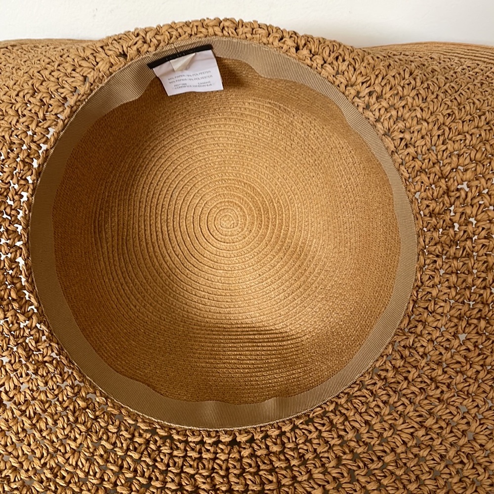 J.Crew Beach Hat 94% Paper 6% Polyester One Size Floppy Topper - Picture 7 of 10